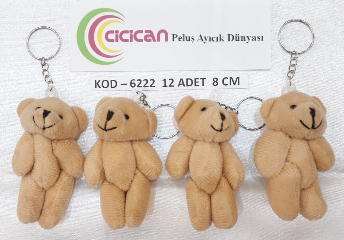 PELUŞ AYI ANAHTARLIK 12Lİ PAKET KOD 6222